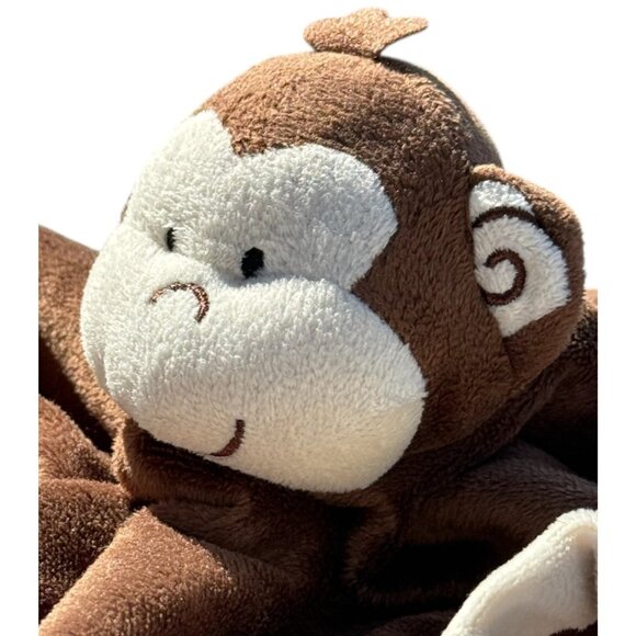 Tiddliwinks Monkey Brown Lovey Blanket Plush Stuffed Security Support Pet Toy - Picture 7 of 13